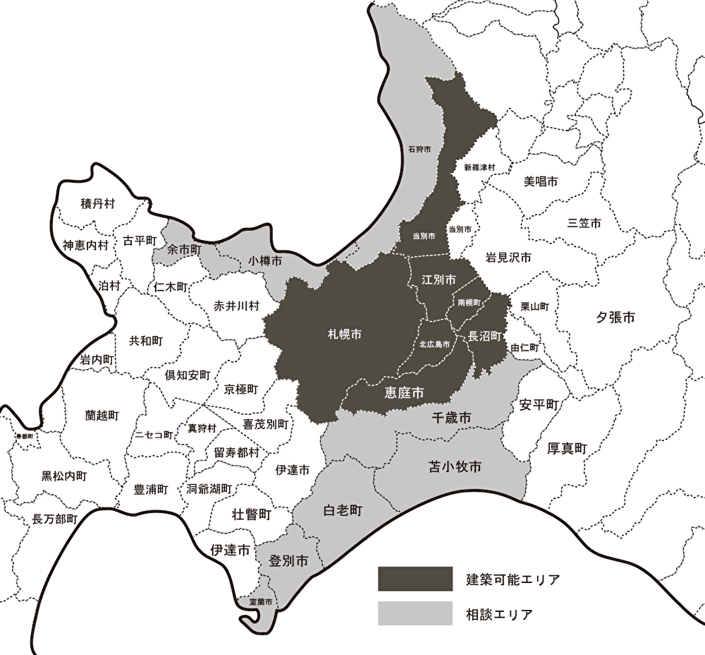 北海道道央の地図